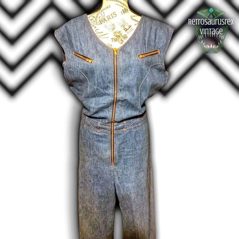 𝅺VINTAGE Barbie Jean Denim Jumpsuit - Picture 2 of 8